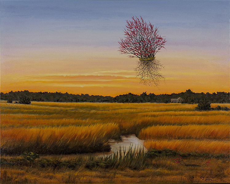 Ilex Away, Barnstable County — oil on canvas, 24 x 30&quot;, 2016 (Sold)