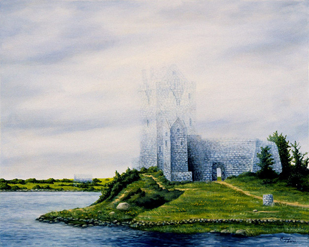 What Remains (Dunguaire Castle, County Galway) — oil on panel, 16 x 20&quot;, 2011