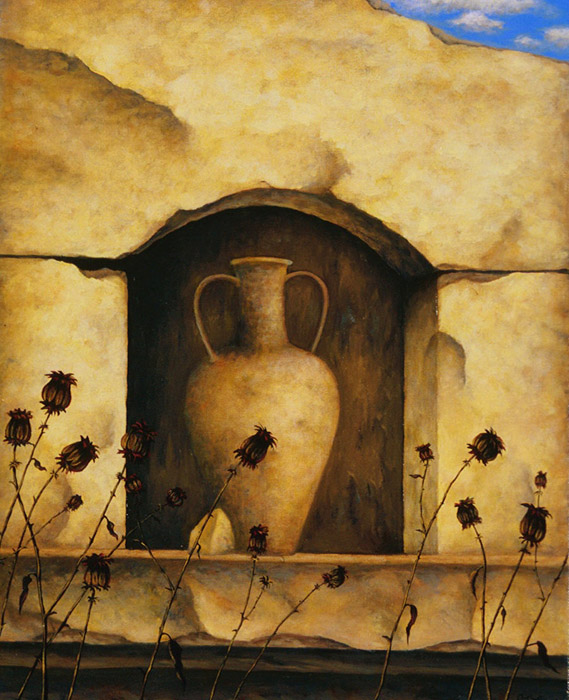 AMPHORA, V, oil on canvas, 20 x 16&quot;, 2006