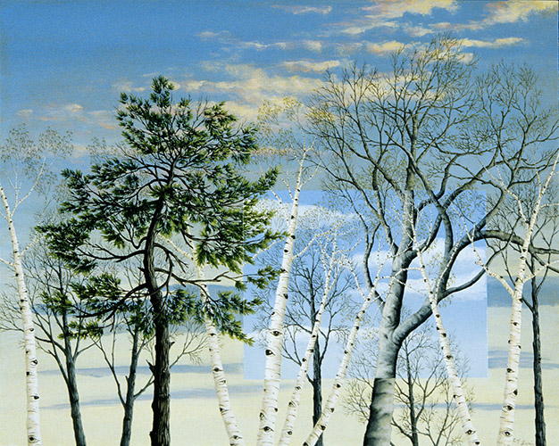 MARCH BRANCHES II, oil on panel, 16 x 20&quot;, 2008 (Donation)