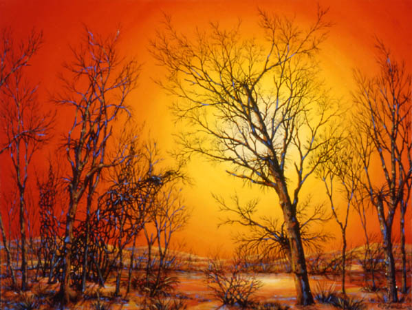 Warm Winter, oil on panel, 12 x 16&quot;, 2003 (Sold)