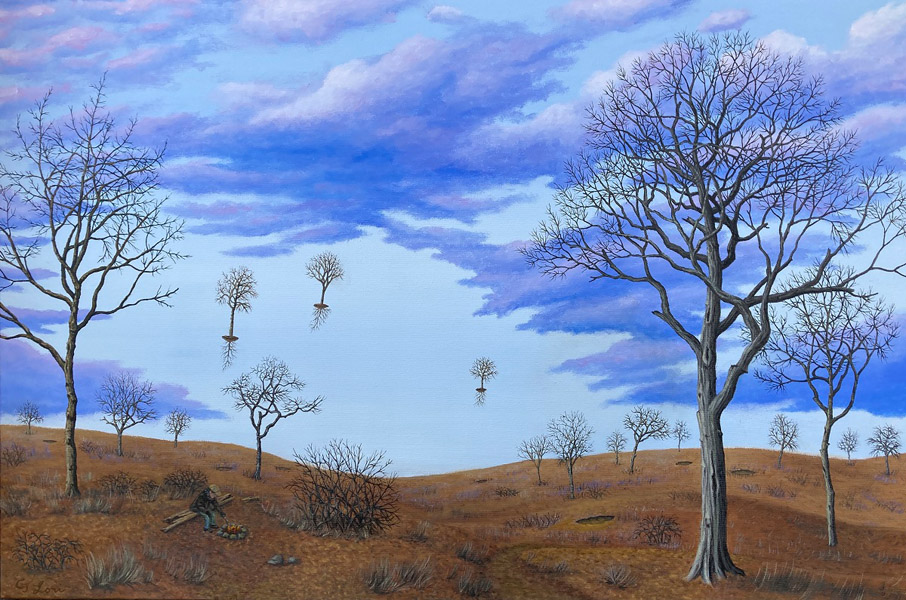 A Clearing in the Woods, oil on canvas, 20 x 30