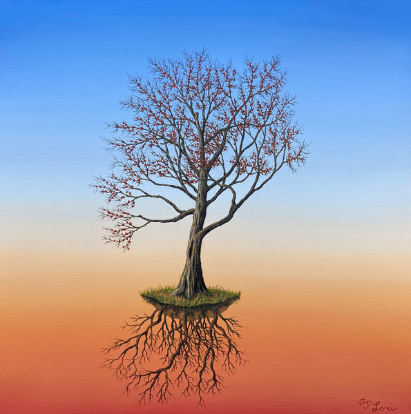 Spring Break, oil on canvas, 16 x 16