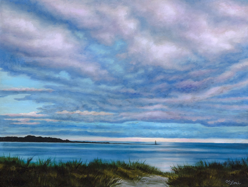 Across the Cove, Wellfleet — oil on panel, 12 x 16&quot;, 2017