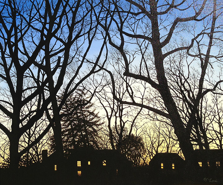 Among Evening Oaks — oil on canvas, 20 x 24&quot;, 2015