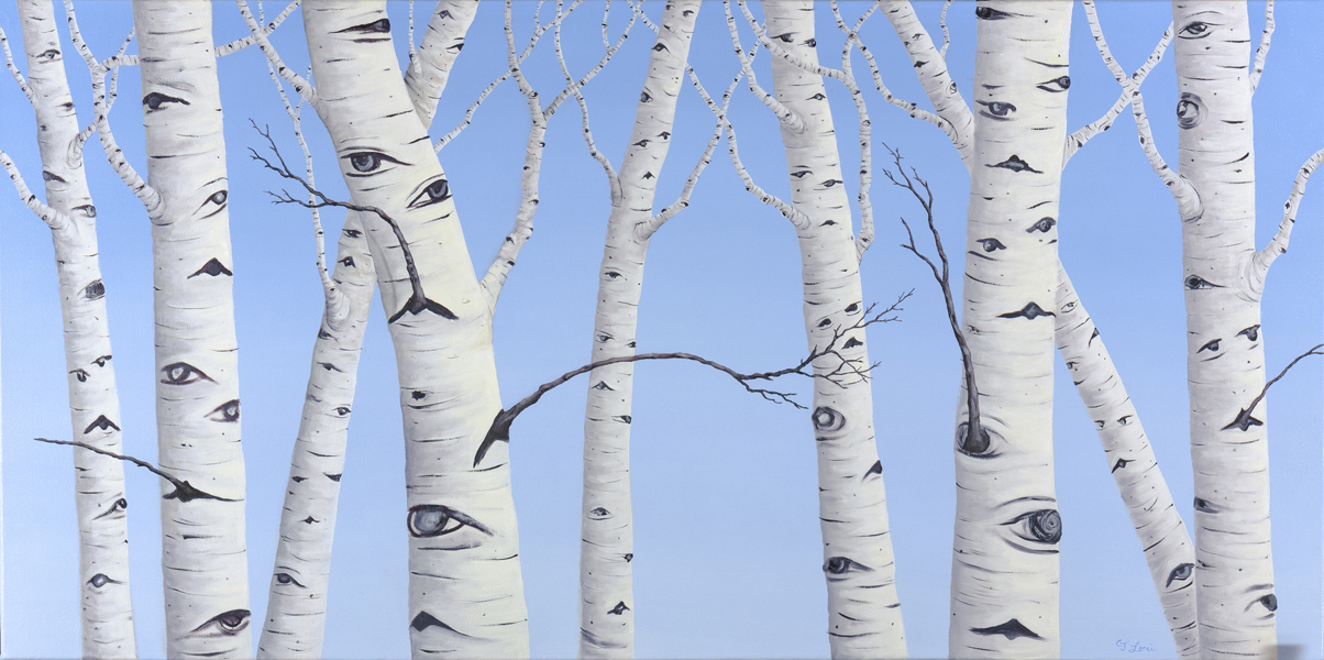 Board Meeting — oil on panel, 24 x 48&quot;, 2018