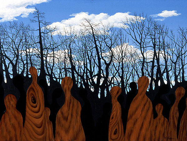 Community — oil on panel, 20 x 16&quot;, 2014