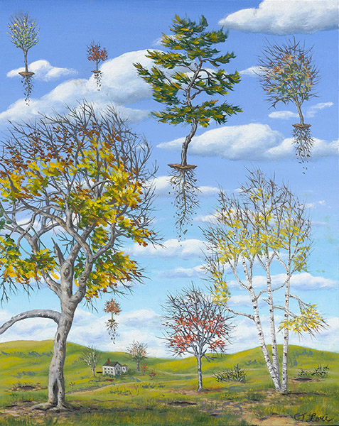 Leaving the Homestead — oil on panel, 10 x 8&quot;, 2015 (Sold)