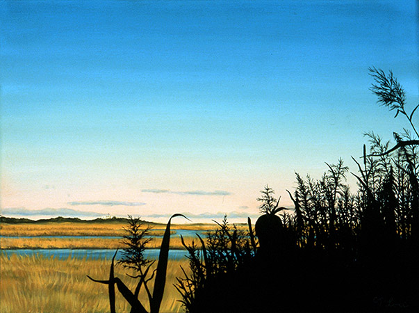 Nauset Silhouette — oil on panel, 24 x 24 x 2&quot;, 2014, Sold