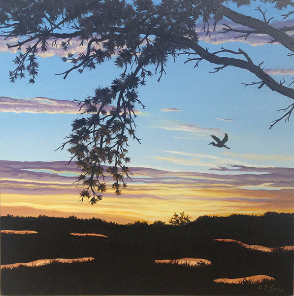 Sanctuary (Wellfleet) — oil on panel, 8 x 8&quot;, 2017 (Sold) 