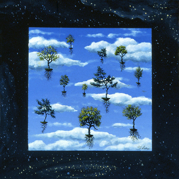 True North — oil on panel, 10 x 10 x 2&quot;, 2014 (Sold)