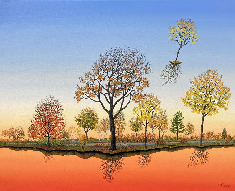 Émigrés — oil on canvas, 24 x 30&quot;, 2022