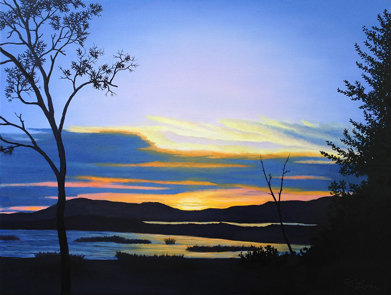Eventide, oil on panel, 12 x 16 x 2