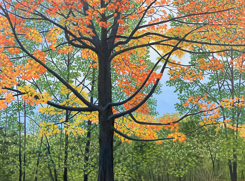 Fall Into My Arms, oil on canvas, 18 x 24