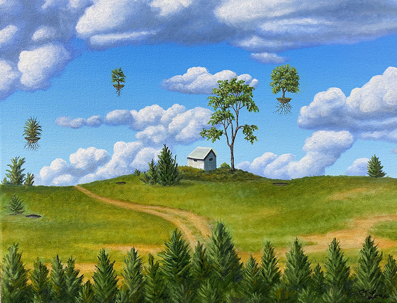 Leaving laurel Farm — oil on canvas, 14 x 18&quot;, 2022