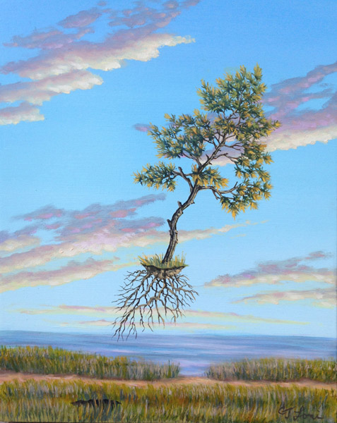 Shore Leave, oil on panel, 10 x 8