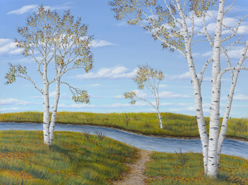 Talk to Me of Autumn, oil on panel, 18 x 24&quot;, 2019
