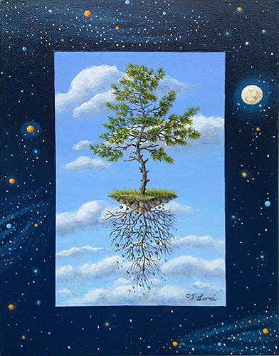 Space Seed II — oil on panel, 8 x 6 x 2&quot;, 2012, Sold