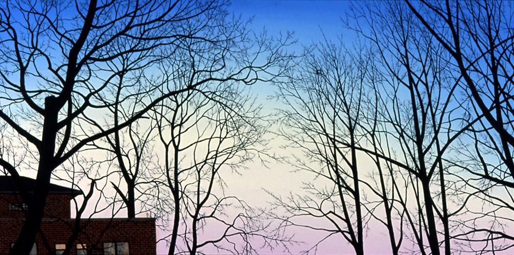 Twilight Intersections, IV — oil on panel, 18 x 26&quot;, 2013