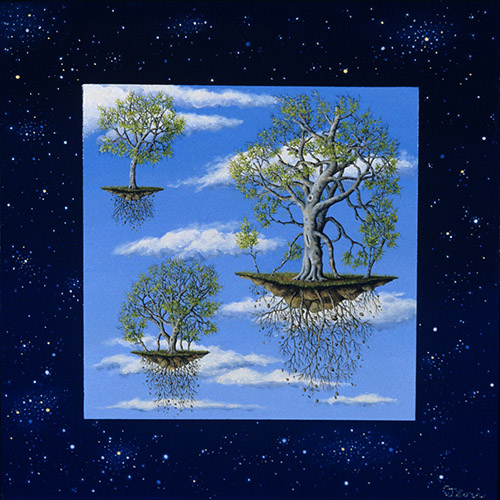 Lifepods — oil on panel, 16 x 16&quot;, 2010, Sold