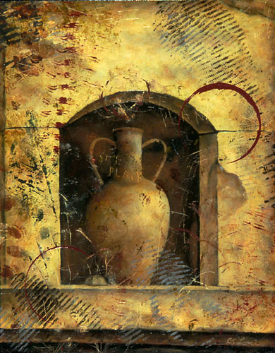 AMPHORA II, oil on panel, 14 x 11&quot;, 2005 (Sold)