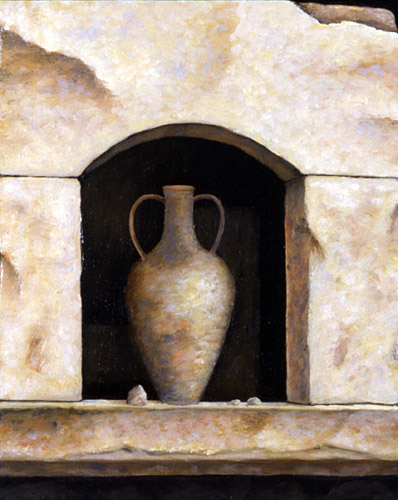 AMPHORA, VI, oil on wood, 10 x 8&quot;, 2008 (Sold)