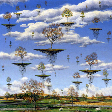 LEAVING THE FARM, oil on canvas, 20 x 20&quot;, 2006 (Sold)