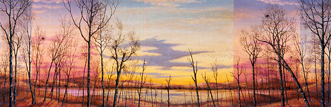 PRISM, I, oil on canvas, 12 x 36&quot;, 2006 (Sold)