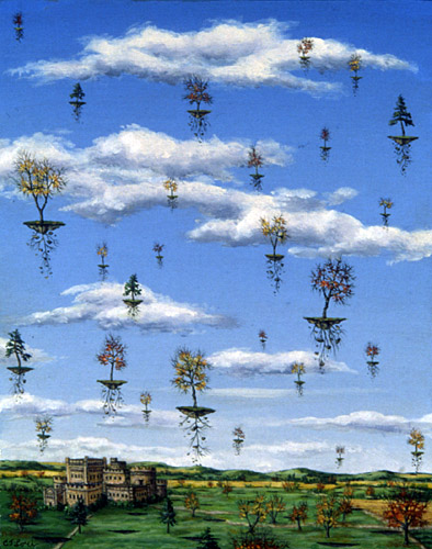 RETREAT oil on wood, 10 x 8&quot;, 2007 (Sold)