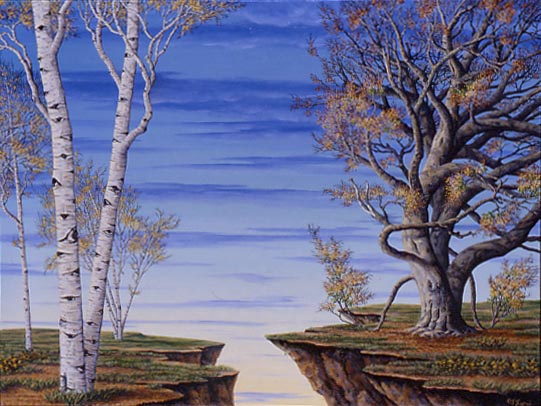 Peripheral Vision, oil on canvas, 30 x 40&quot;, 2001 (Sold)