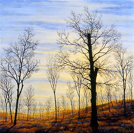 Presage, oil on wood, 10 x 10&quot;, 2003 (Sold)