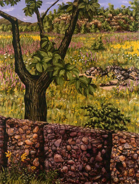 AMONG THE LOOSESTRIFE, oil on canvas, 34 x 26